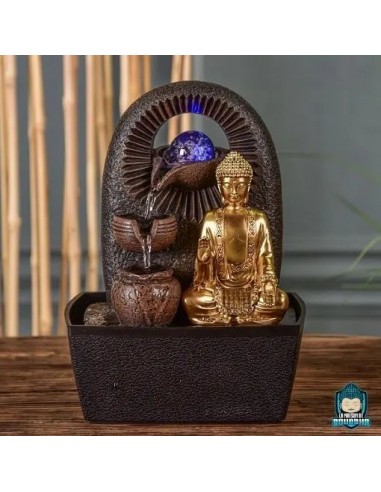 Fontaine Lumineuse d’intérieur Bouddha avec Boule en Verre d'Europe débarque