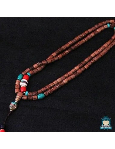 Collier Mala Tibétain Bouddhiste le des métaux précieux