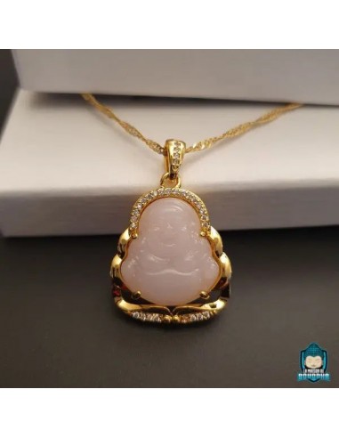 Pendentif Bouddha Quartz Rose les muscles