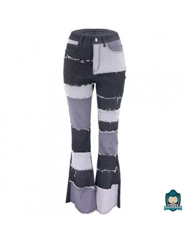 jeans ethnique patchwork noir meilleur choix