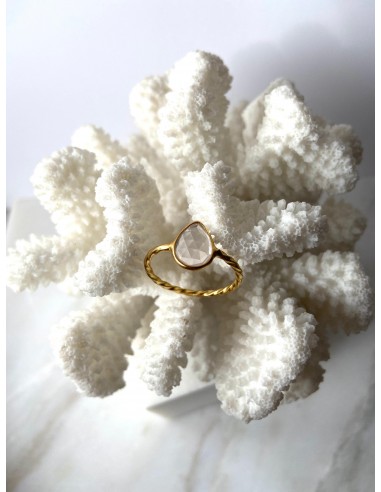 Bague Alani 60 en quartz rose destockage