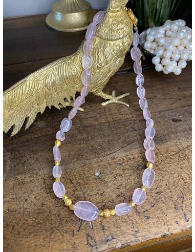 Collier en quartz rose france