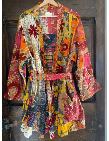 Kimono kantha vintage brodé 40 les ligaments