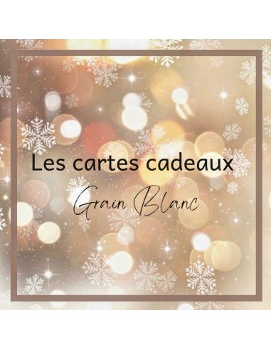 Carte Cadeau Grain Blanc Bijoux 50€ Livraison rapide