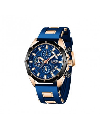 LIGE Ocean Master Blue - Montre Homme Chronographe Sport vente chaude votre 